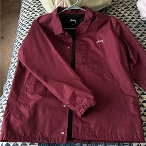 Stussy Men's Maroon Windbreaker